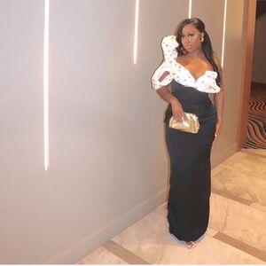 Elegant Black and White Dress